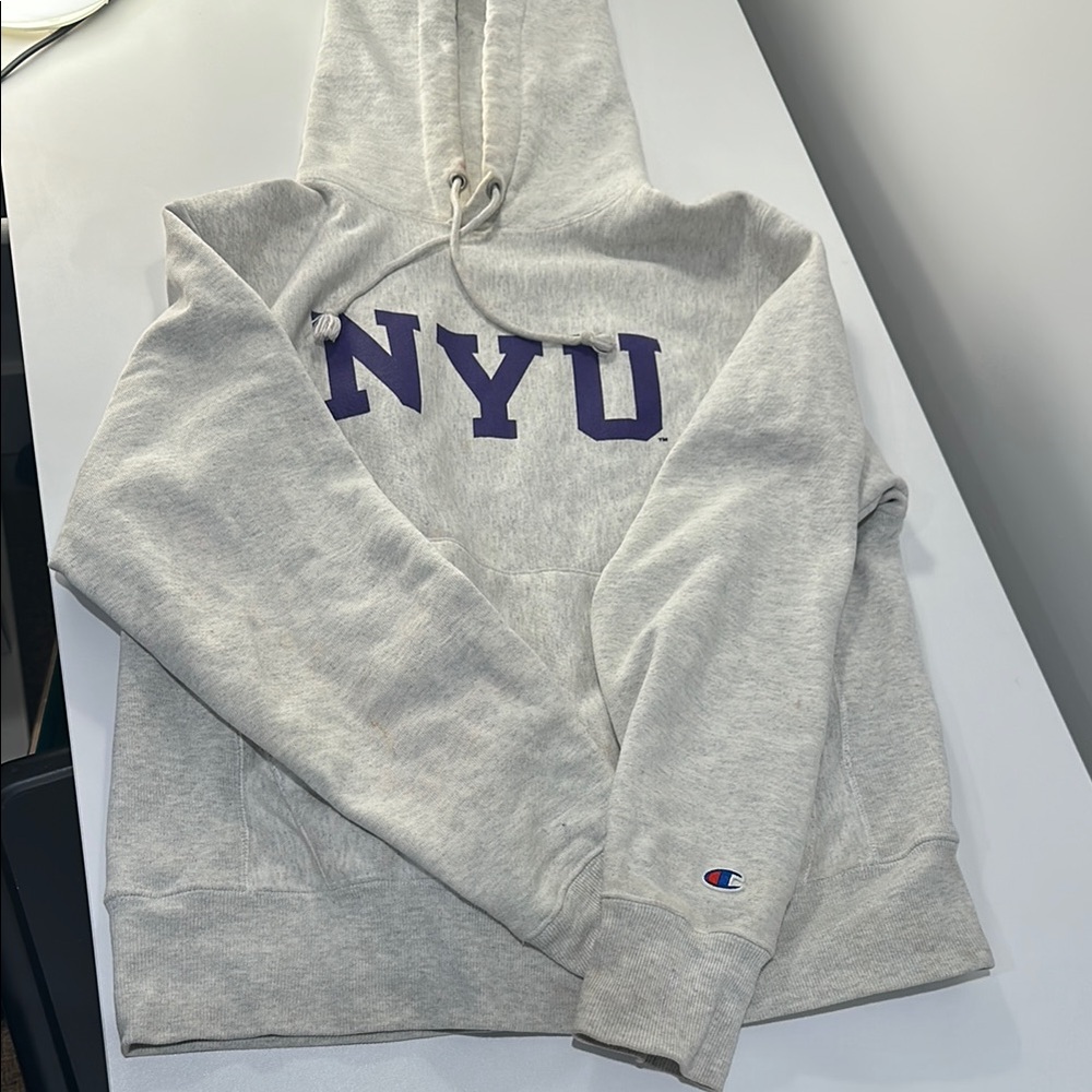 Vintage Champion NYU Gray Sweatshirt